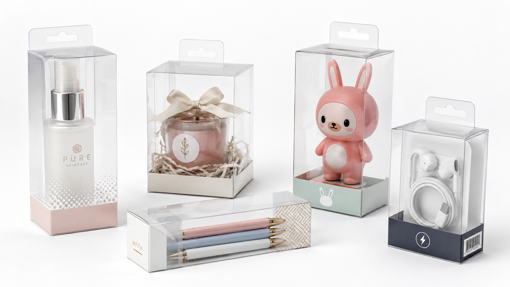 Custom Clear Plastic Boxes for Retail Packaging