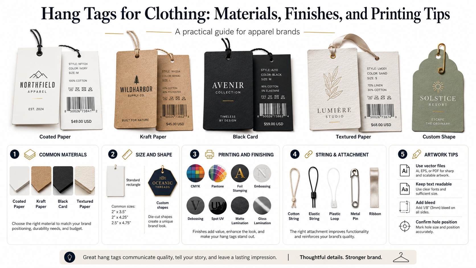Custom Hang Tag Printing for Clothing Brands
