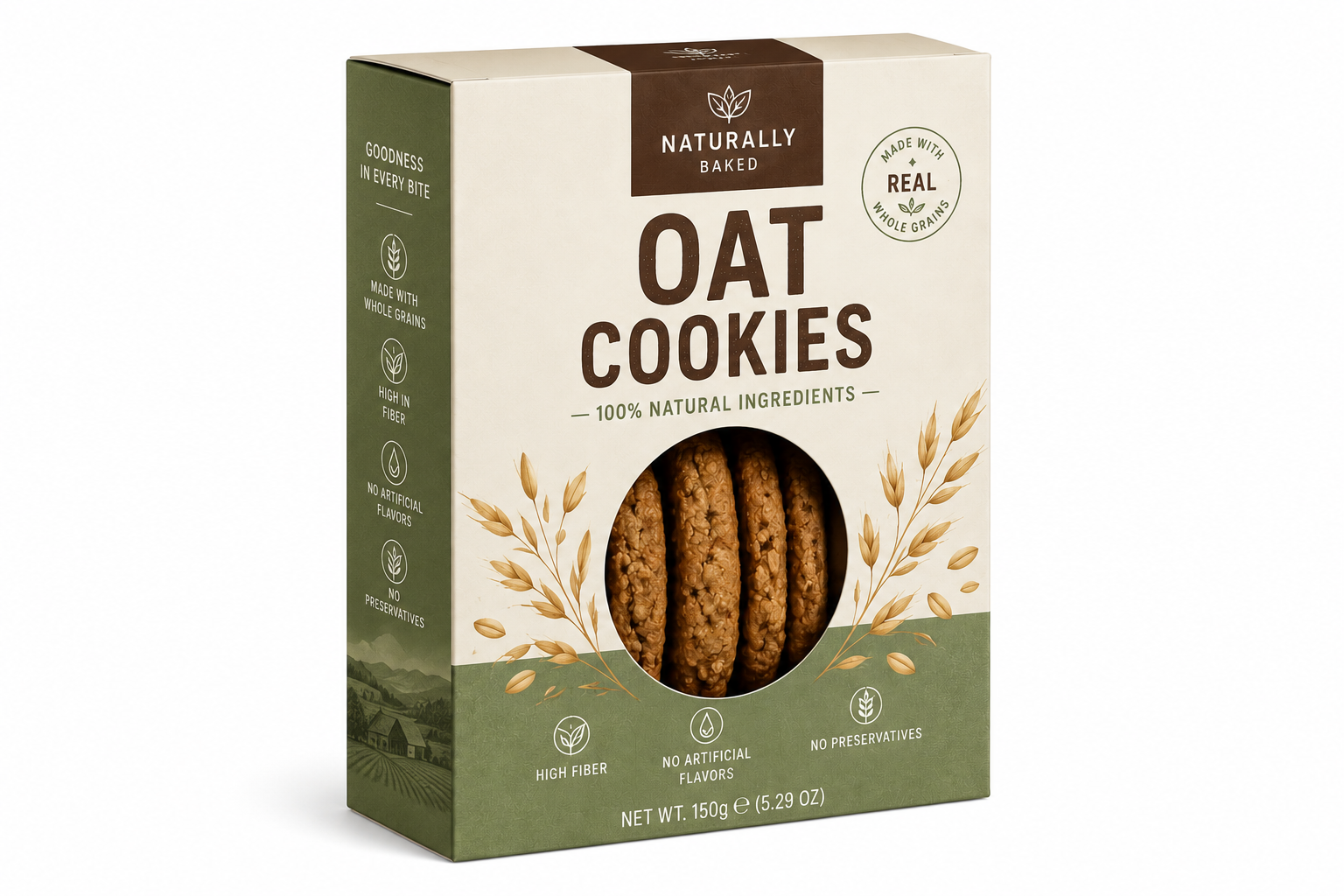 Premium Custom Food-Grade Granola Bar Packaging Box