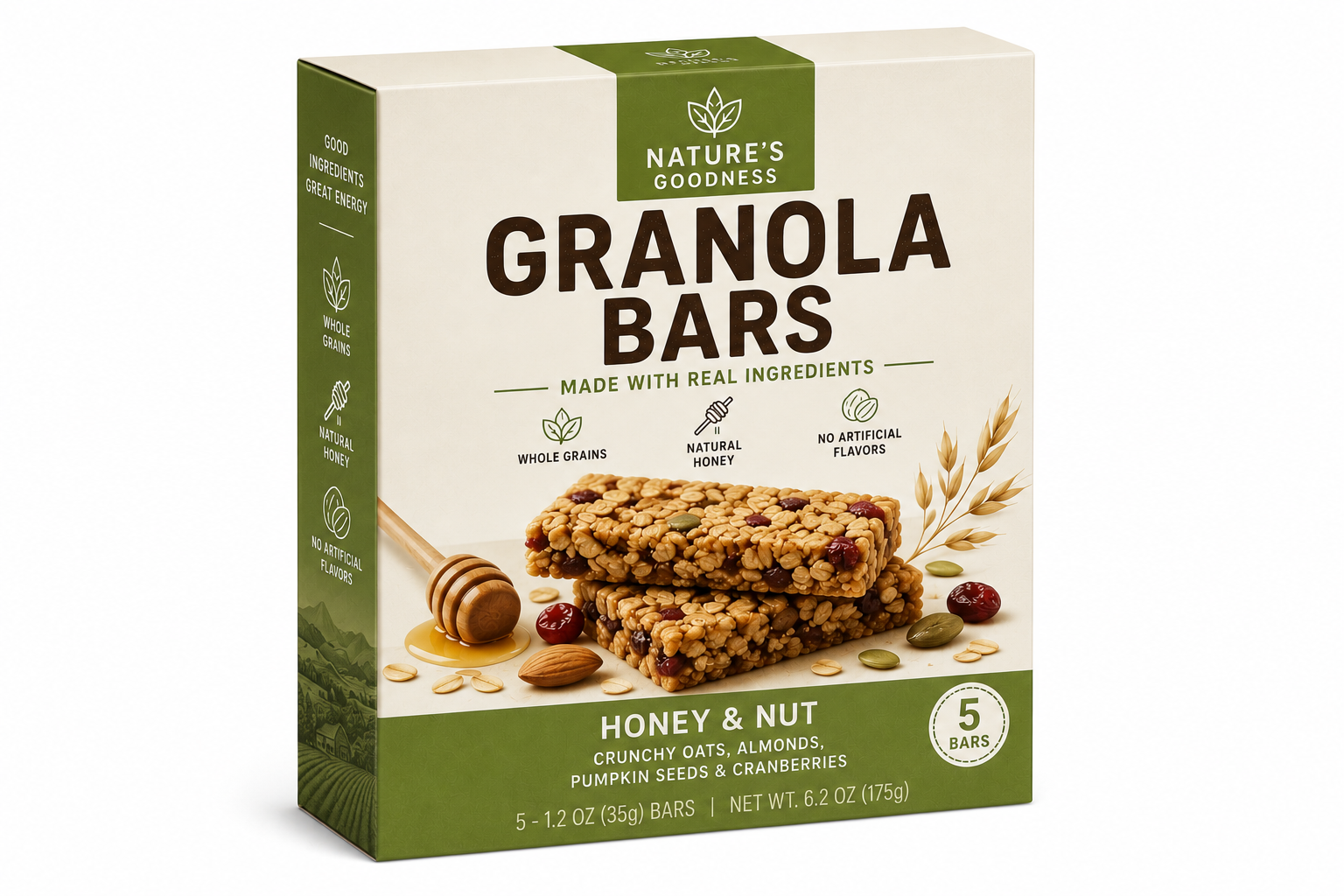 Premium Custom Food-Grade Granola Bar Packaging Box