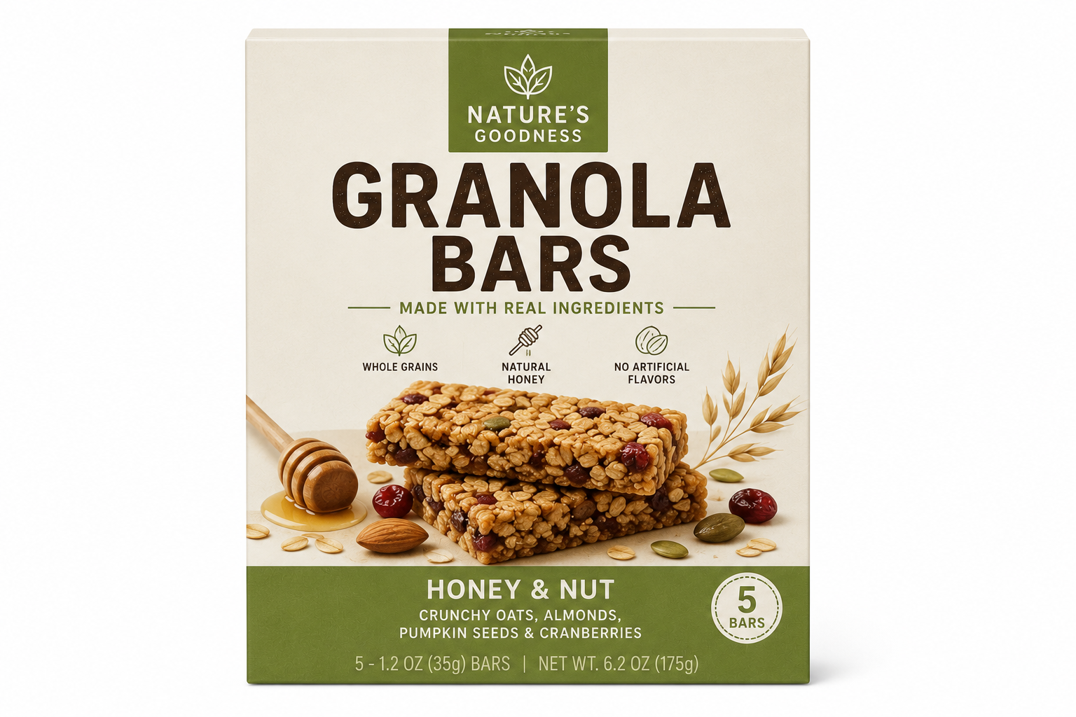 Premium Custom Food-Grade Granola Bar Packaging Box